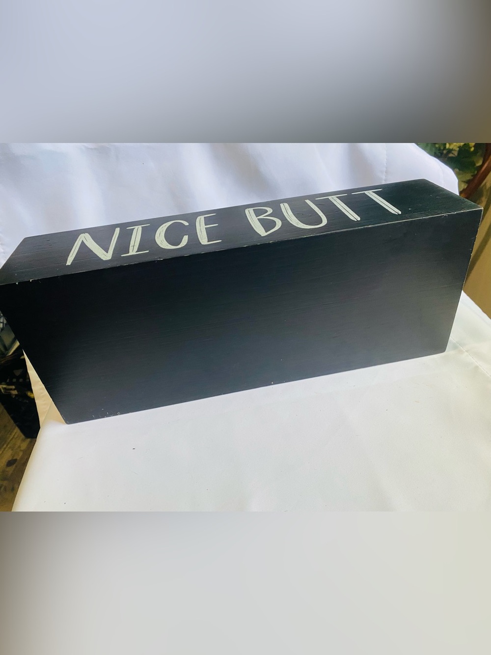 Hello Sweet Cheeks/Nice Butt- Decorative Wooden Box - Black - Picture 5 of 9